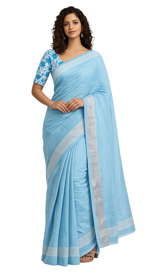 Orelia Bloom Cotton Saree