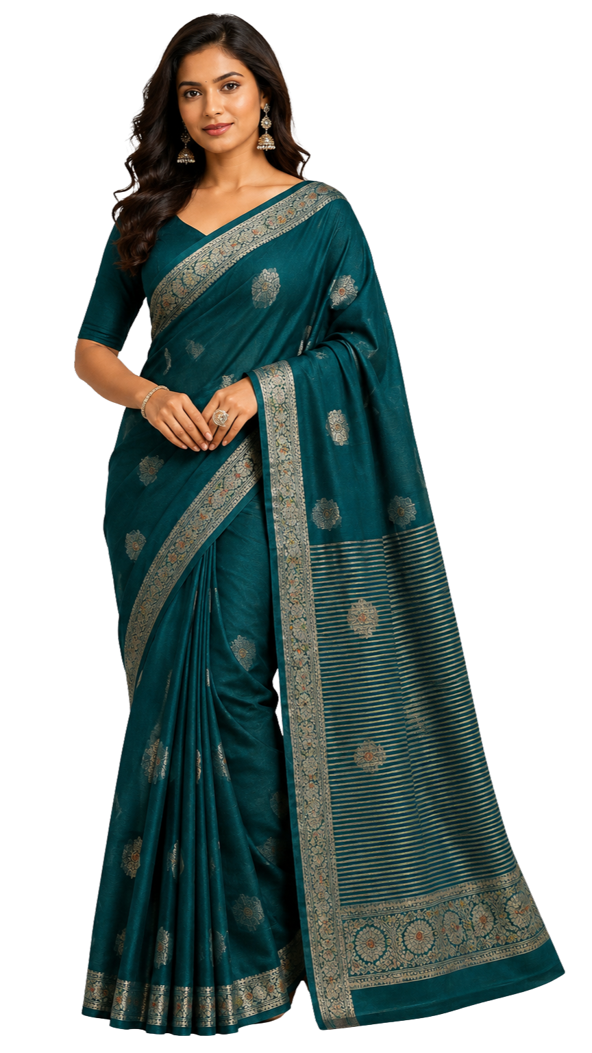 Orelia Bloom Cotton Silk Saree