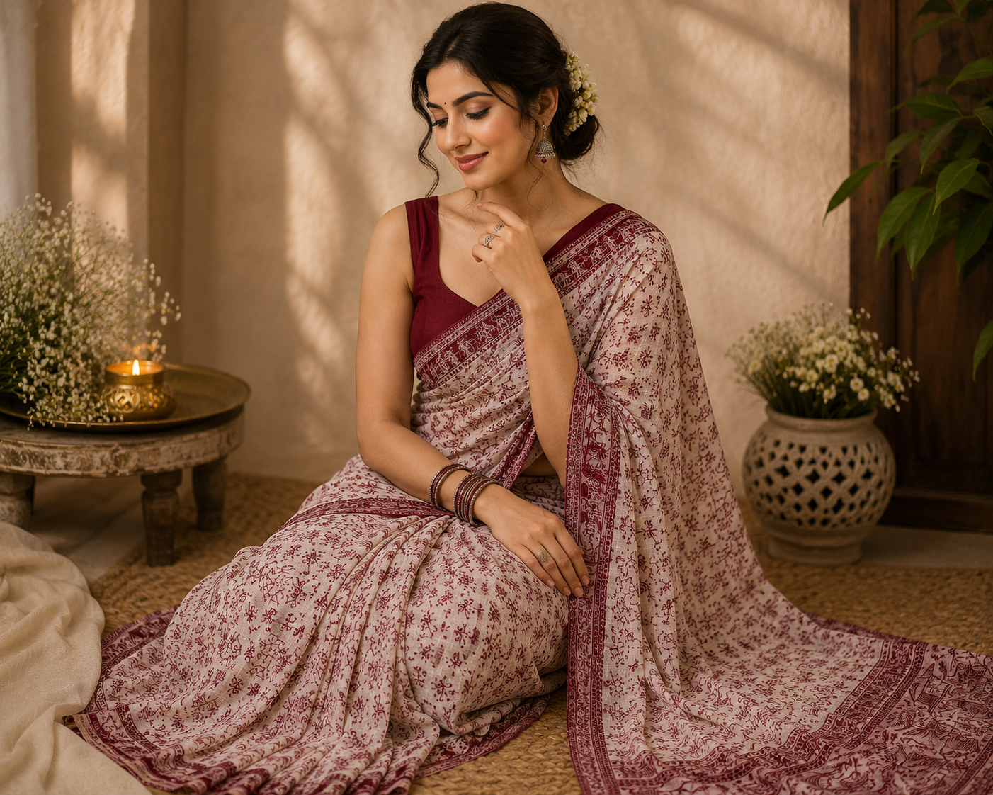 Orelia Grace Cotton Saree