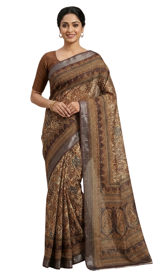Orelia Vintage Mocha Saree