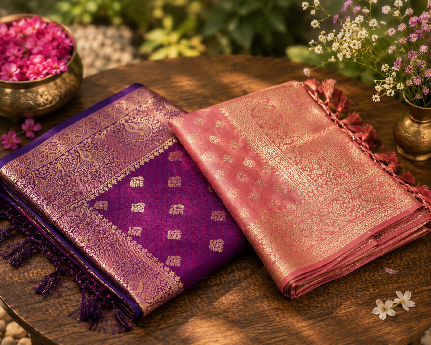 Orelia Heritage Glow Silk Saree