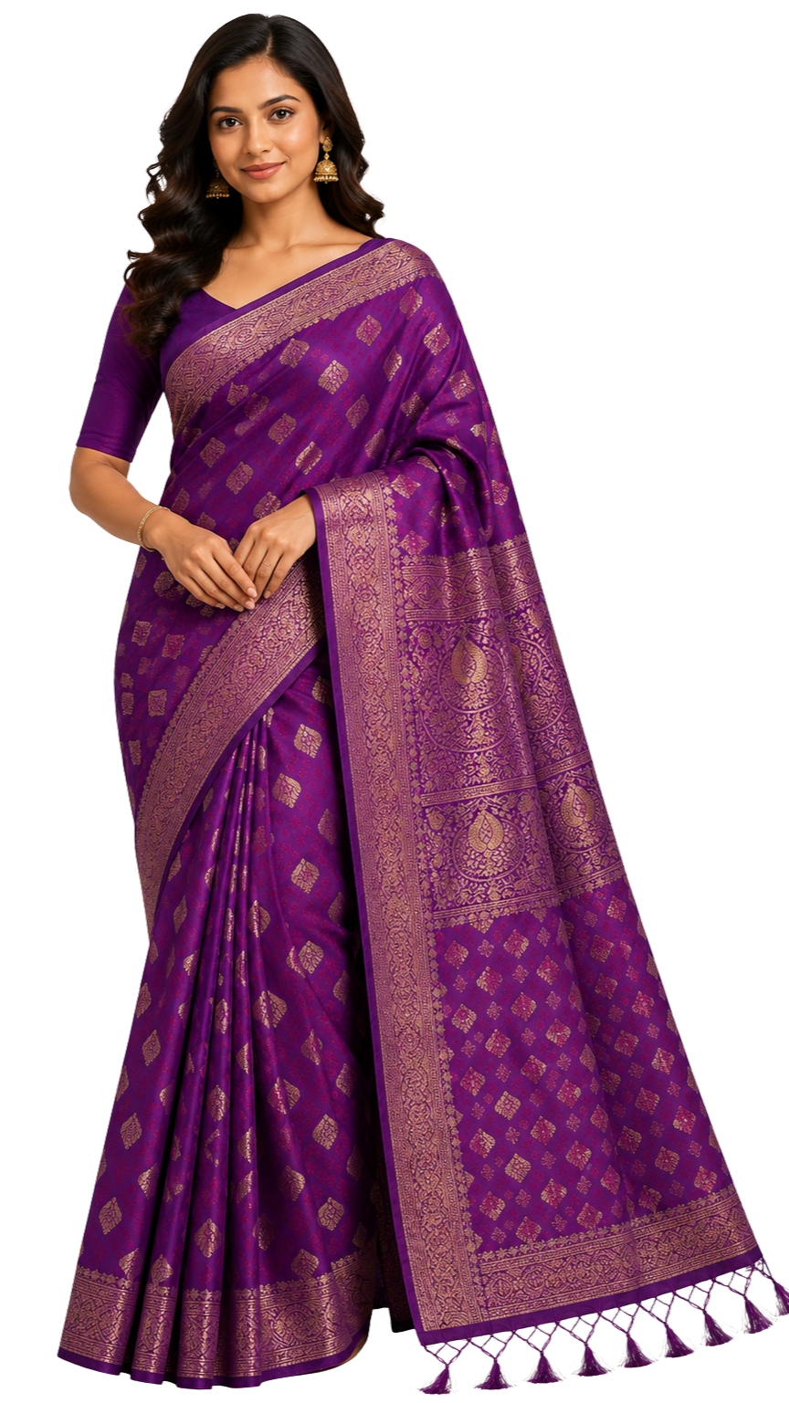 Orelia Heritage Glow Silk Saree