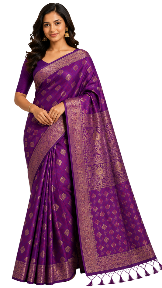 Orelia Heritage Glow Silk Saree
