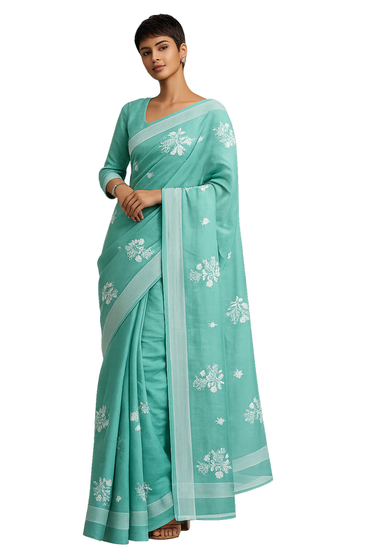 Orelia Threadwork Cotton Saree